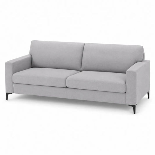 3-Sitzer Sofa Grau Stoff Metall 200cm