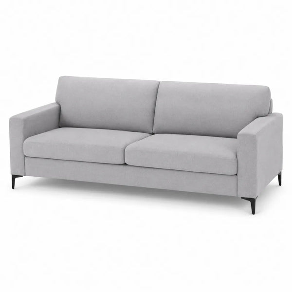 3-Sitzer Sofa Grau Stoff Metall 200cm